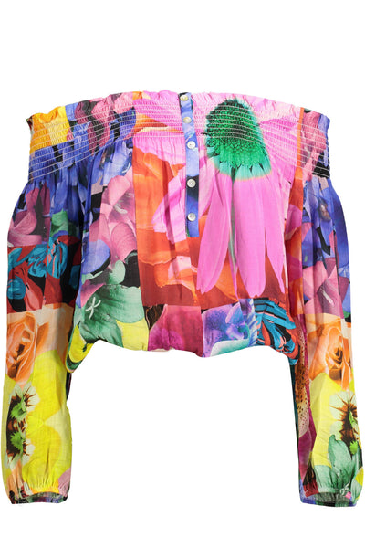 "DESIGUAL T-SHIRT MANICHE LUNGHE DONNA ROSA"