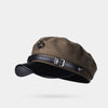 Woolen Flat Top American Retro Octagonal Hat Women