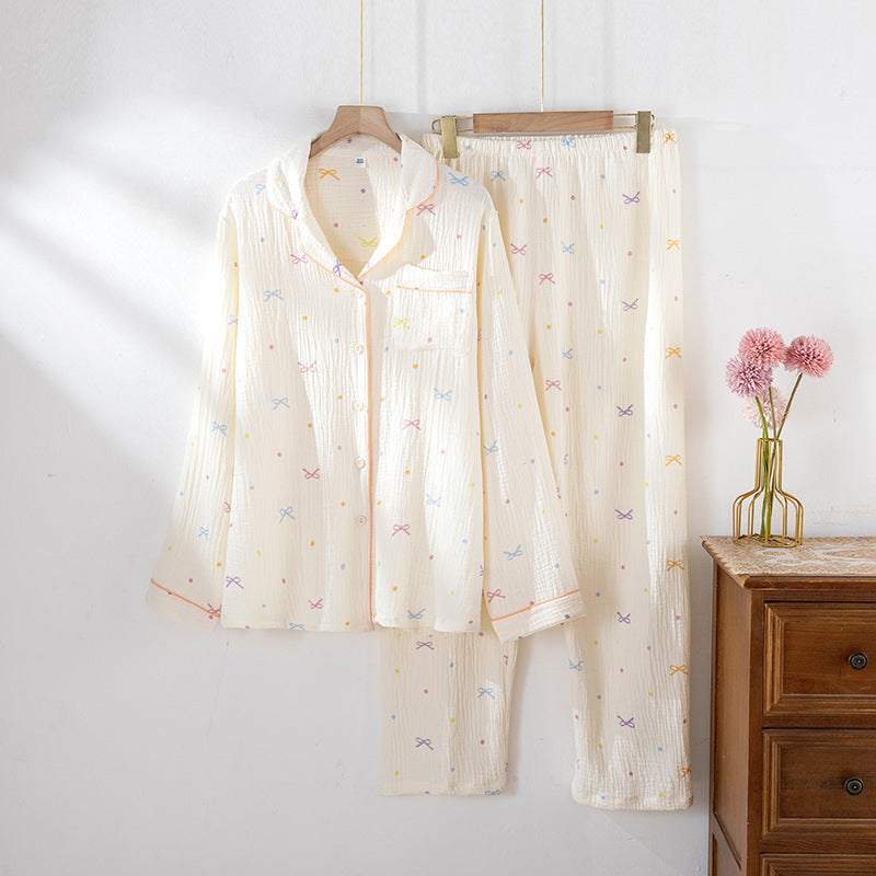 Pigiama da donna alla moda in garza di cotone