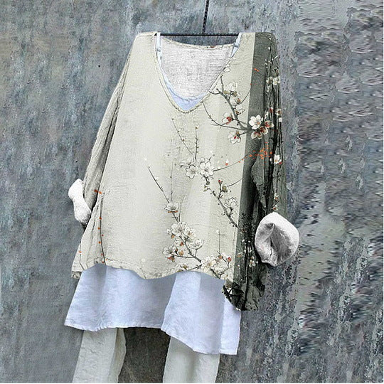 Stampa Digitale 3D Donna Girocollo Manica Lunga alla Moda