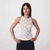 Top da donna attillato, sexy, traforato e alla moda