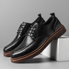 Tooling Casual Leather Shoes All-matching British Leather Shoes