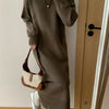 Idle Style Pullover Thickened Plus Size Bottoming Loose Knitted Dress Women