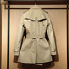 Front Shoulder Coat British Double Breasted Trench Coat