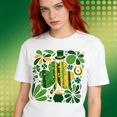 Lucky Clover Shirt Top Womens