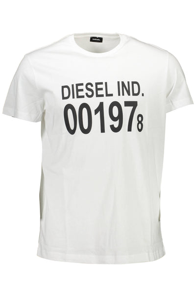 "DIESEL T-SHIRT MANICHE CORTE UOMO BIANCO"