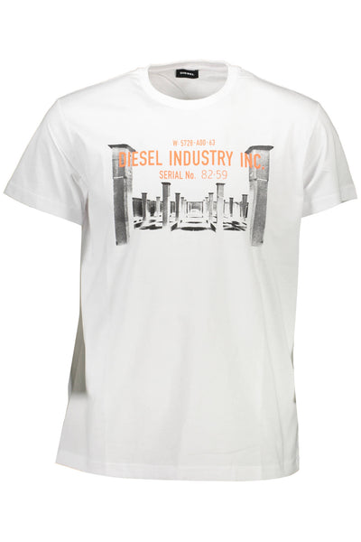 "DIESEL T-SHIRT MANICHE CORTE UOMO BIANCO"