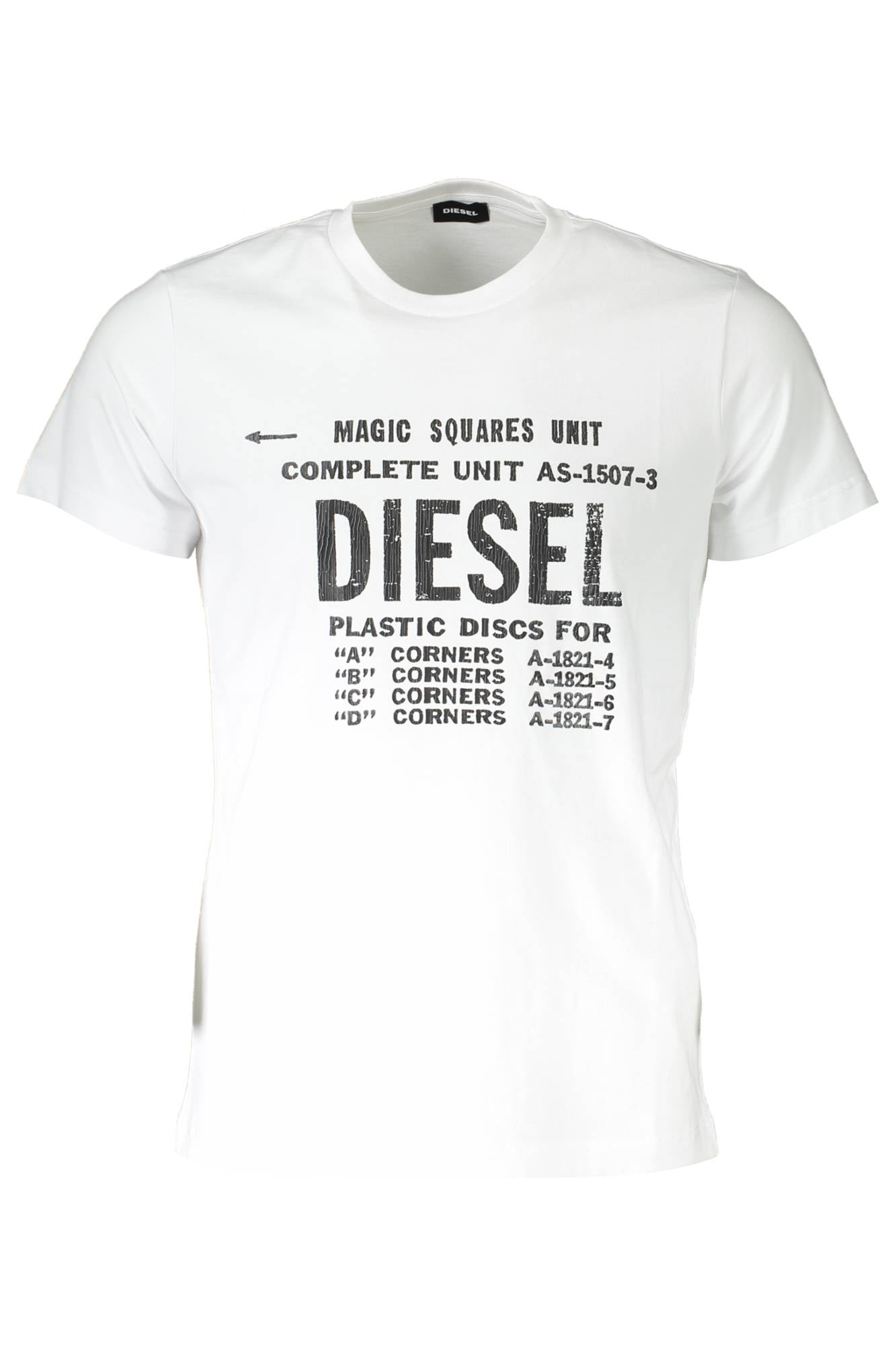 "DIESEL T-SHIRT MANICHE CORTE UOMO BIANCO"