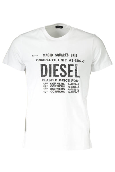 "DIESEL T-SHIRT MANICHE CORTE UOMO BIANCO"