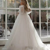 Abito da sposa Boho Abito da sposa con maniche a sbuffo e spalle scoperte