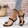 Plus Size High Heel Slippers Candy Color Women's Slippers