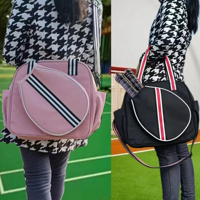 Borsa a tracolla da donna con grande capacità per racchetta da badminton