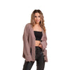 Loose-fitting V-neck Pocket Contrast Color Knitted Cardigan Sweater Coat