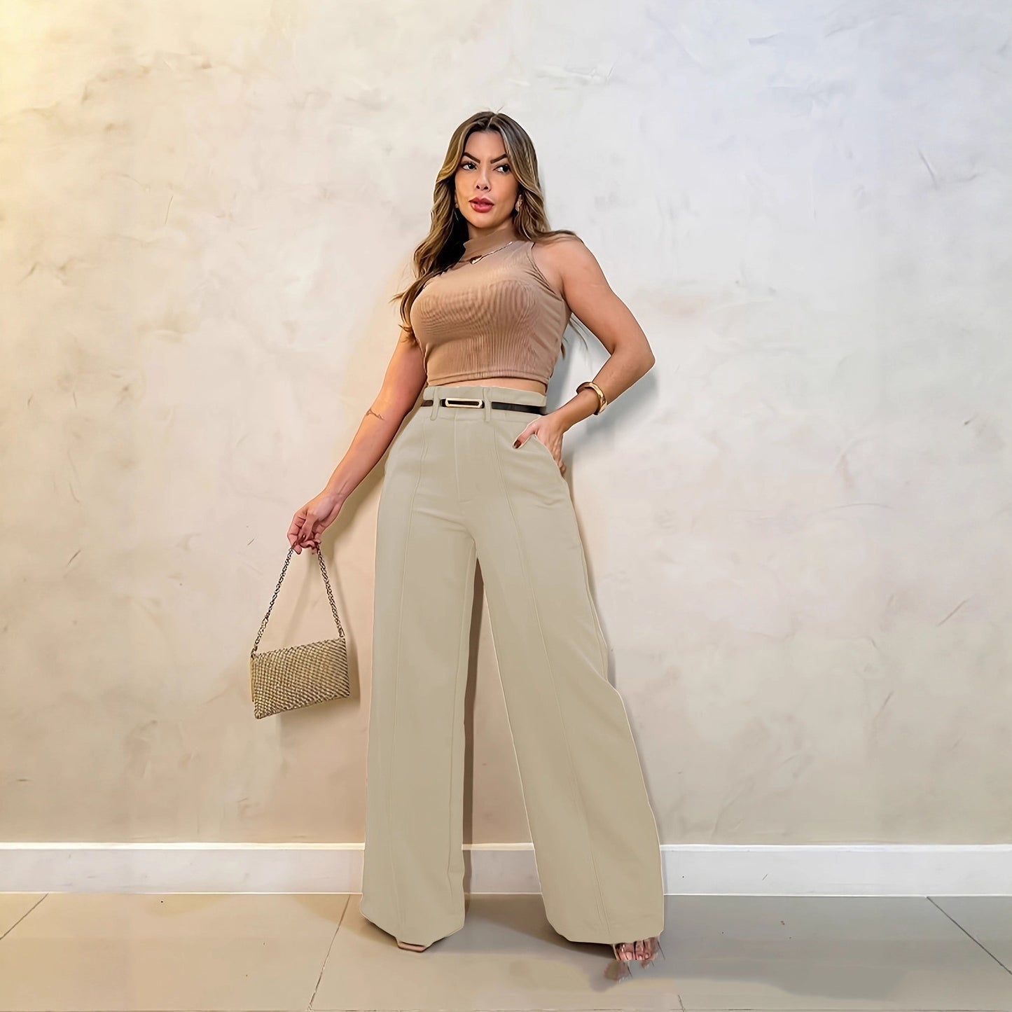 Small Casual Mopping Narrow Version Straight-leg Pants