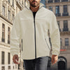 Men's Polar Fleece Jacket Outdoor Zipped Stand Collar Coat