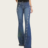 Jeans Slim Blu Tinta Unita di Tendenza