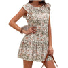 Womens Fashion Casual Butterfly Floral Dress