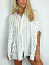 Camicia casual a righe a vestibilità ampia
