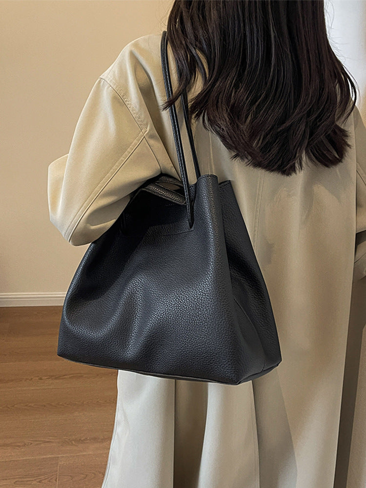 Borsa a tracolla portatile da donna, grande capacità