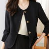 Giacca casual corta da donna con scollo rotondo