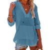 Slub Cotton Solid Color Casual Women's Lightweight Breathable Long Sleeves