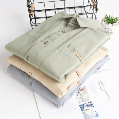 Simple All-matching Men's Long-sleeved Shirt Casual Loose