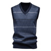 Autumn And Winter Fleece-lined Casual Dad's Diamond Vest Pullover
