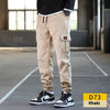 Men's Loose All-match Multi-pocket Wear-resistant Solid Color Ankle Banded Working Pants