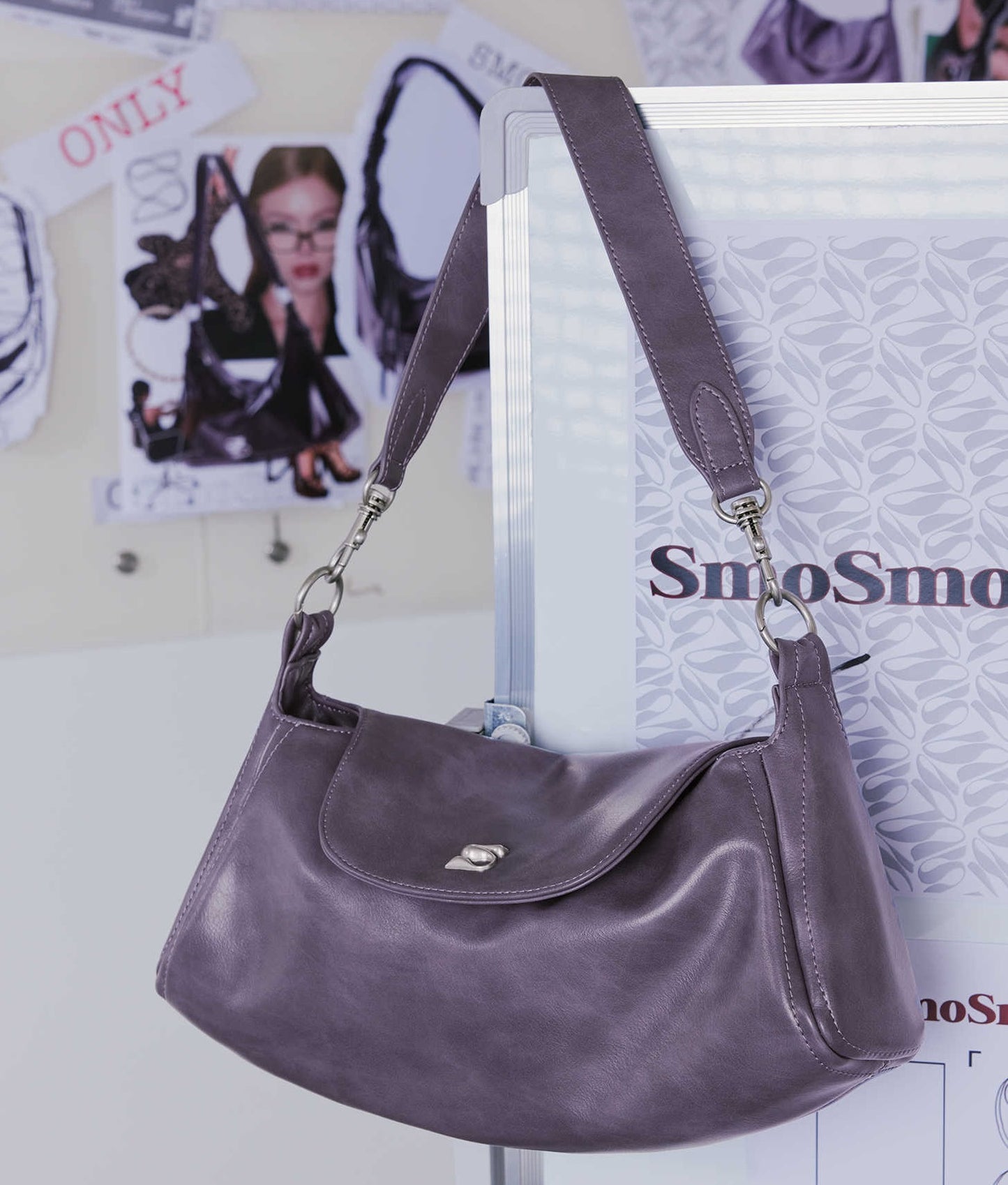 New Women's Underarm Purple Niche Crossbody Shoulder Bag