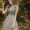 Damigella d'onore Gonna lunga Abito da sposa femminile Ospite Riunione annuale Cena Verde