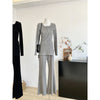 Women's Solid Color Casual Top And Trousers