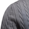 Maglione a Tinta Unita Ricamato in Maglia con Motivo Cervo