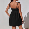 Womens Stylish Comfortable Mini Solid-color Loose-fit Slip Dress