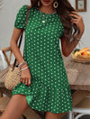 Womens Fashionable Slim-Fit Casual Polka-Dot Dress