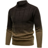 Gradient Color Half Turtleneck Handsome Men's Sweater