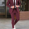 Pantaloni del tailleur cappotto slim-fit tinta unita due pezzi