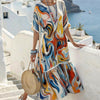 Womens Digital-Print Long Dress