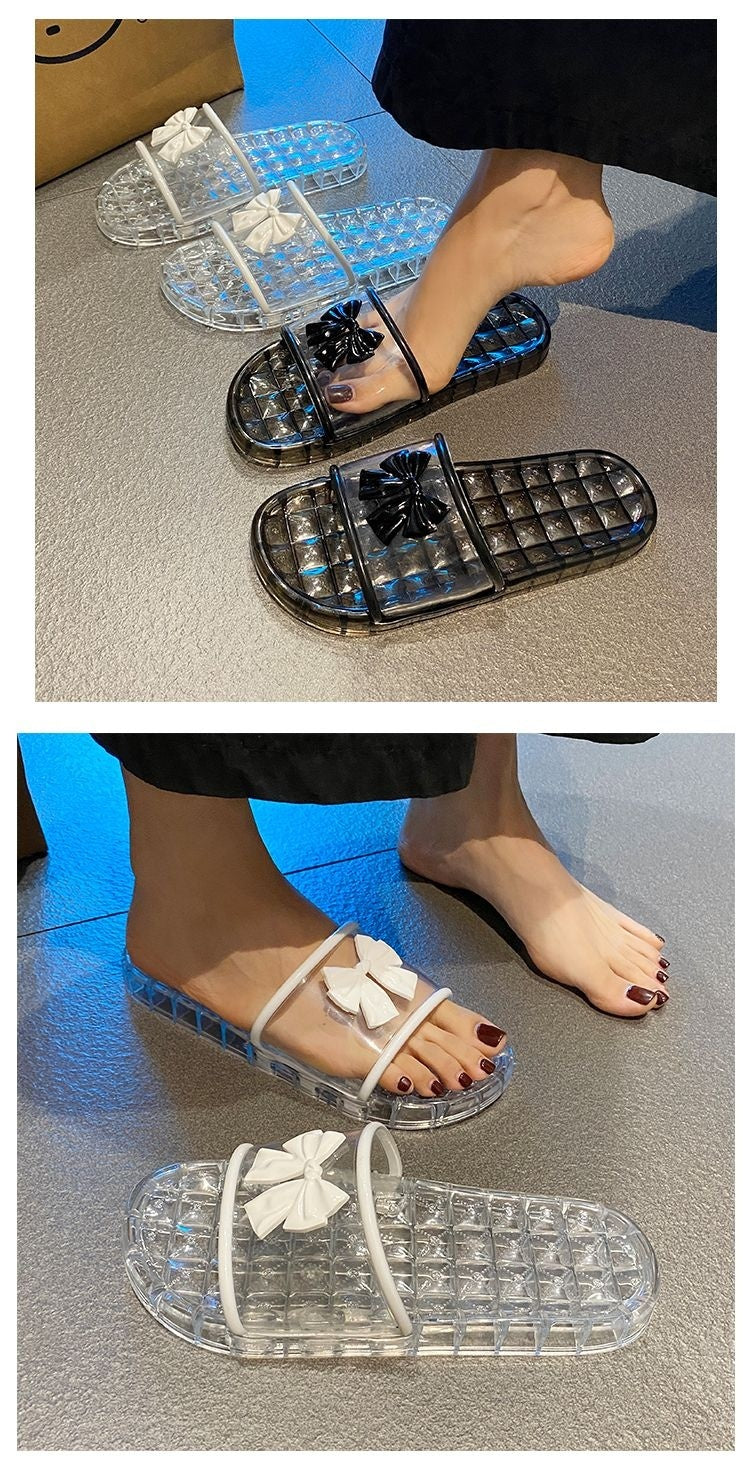 Transparent Crystal Slippers Female Home Summer Bath Non-slip