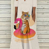Women's Oil Painting Flower V-neck A- Line Dress