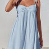 Womens Stylish Comfortable Mini Solid-color Loose-fit Slip Dress