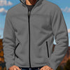 Men's Polar Fleece Jacket Outdoor Zipped Stand Collar Coat