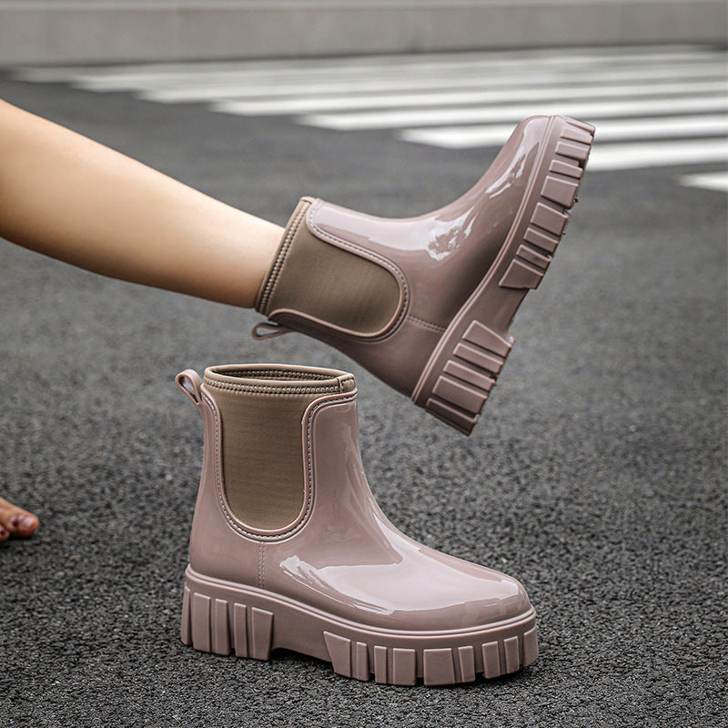 Height Increasing Waterproof Non-slip Low Tube Rain Boots