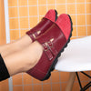 Button Plus Size Casual All-match Low Top Velcro Peas Flat Shoes