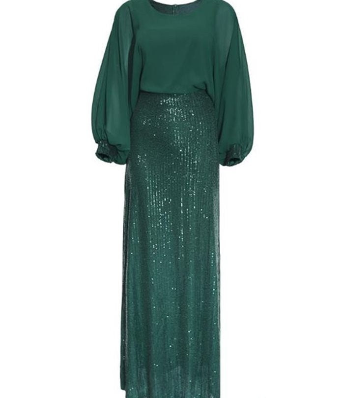 Vestito da sera in chiffon con perline da donna africana Taglie forti
