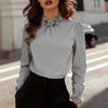 Elegant French-style Long-sleeve Blouse For Women