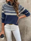 Women's Sweater Acrylic Thick Needle Thick Jacquard