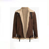 Winter Fur Integrated Thickened Zipper Faux Leather Men's Jacket