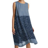 Womens Sleeveless Crew-Neck Printed Tank Top Casual Dress