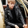 Spring And Autumn New Fleece And Thick Leather Jacket Fashion Brand