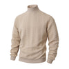 Knitted Solid Color Men's Fashion Jacquard High Collar Warm Sweater